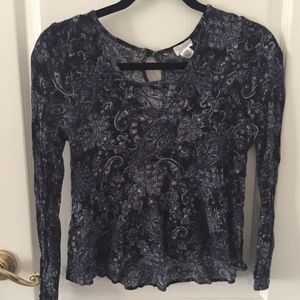 Tilly's Full Tilt Paisley Flowy Crop Top